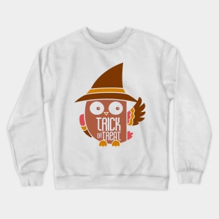 Trick or Treat Owl Crewneck Sweatshirt